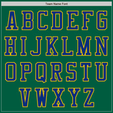 Load image into Gallery viewer, Custom Kelly Green Royal-Yellow Authentic Baseball Jersey
