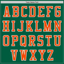 Load image into Gallery viewer, Custom Kelly Green Orange-White Authentic Baseball Jersey
