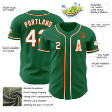 Load image into Gallery viewer, Custom Kelly Green White-Orange Authentic Baseball Jersey
