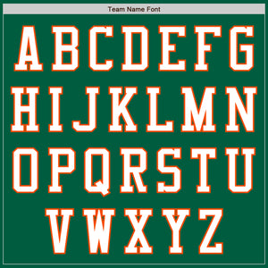 Custom Kelly Green White-Orange Authentic Baseball Jersey