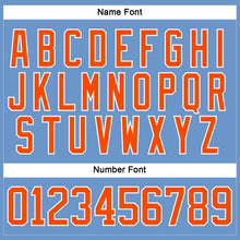 Load image into Gallery viewer, Custom Light Blue Orange-White Hockey Jersey
