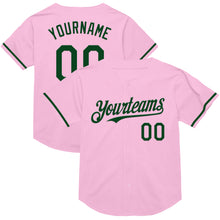 Load image into Gallery viewer, Custom Light Pink Green Mesh Authentic Throwback Baseball Jersey
