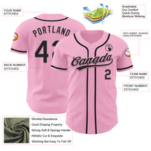 Load image into Gallery viewer, Custom Light Pink Black Authentic Baseball Jersey
