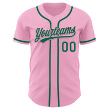 Load image into Gallery viewer, Custom Light Pink Kelly Green Authentic Baseball Jersey
