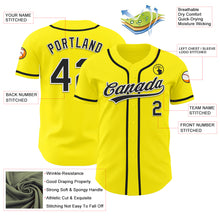 Load image into Gallery viewer, Custom Light Yellow Black-White Authentic Baseball Jersey
