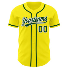 Load image into Gallery viewer, Custom Light Yellow Green-White Authentic Baseball Jersey
