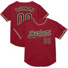 Load image into Gallery viewer, Custom Maroon Black-City Cream Mesh Authentic Throwback Baseball Jersey
