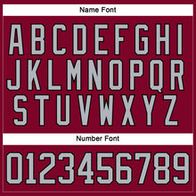 Load image into Gallery viewer, Custom Maroon Gray-Black Hockey Jersey
