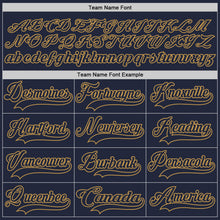 Load image into Gallery viewer, Custom Navy Old Gold Hockey Jersey
