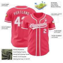 Load image into Gallery viewer, Custom Neon Pink White Authentic Baseball Jersey
