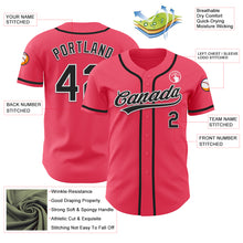 Load image into Gallery viewer, Custom Neon Pink Black-White Authentic Baseball Jersey
