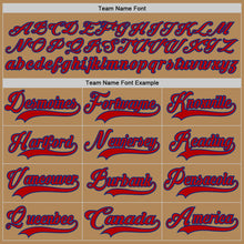 Load image into Gallery viewer, Custom Old Gold Red-Royal Hockey Lace Neck Jersey
