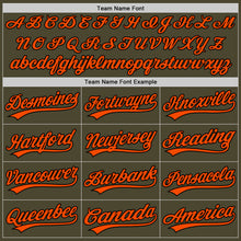 Load image into Gallery viewer, Custom Olive Orange-Black Authentic Throwback Salute To Service Baseball Jersey
