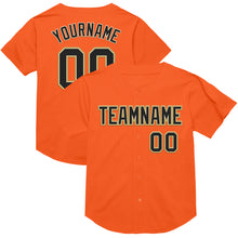 Load image into Gallery viewer, Custom Orange Black Cream-Old Gold Mesh Authentic Throwback Baseball Jersey
