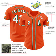 Load image into Gallery viewer, Custom Orange White-Green Authentic Baseball Jersey
