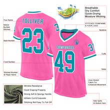 Load image into Gallery viewer, Custom Pink Teal-White Mesh Authentic Throwback Football Jersey
