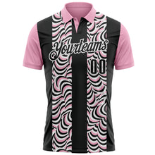 Load image into Gallery viewer, Custom Black Light Pink-White 3D Bowling Geometric Shape Performance Polo Shirt
