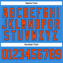 Load image into Gallery viewer, Custom Sky Blue Orange-Royal Hockey Lace Neck Jersey
