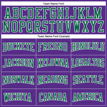 Load image into Gallery viewer, Custom Purple Kelly Green-White Mesh Authentic Football Jersey
