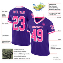 Load image into Gallery viewer, Custom Purple Pink-White Mesh Authentic Throwback Football Jersey
