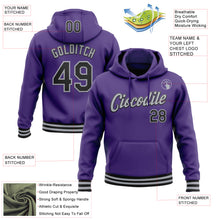 Load image into Gallery viewer, Custom Stitched Purple Black-Gray Sports Pullover Sweatshirt Hoodie
