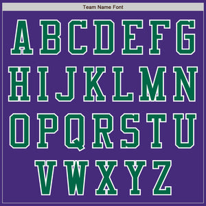 Custom Purple Kelly Green-White Authentic Baseball Jersey