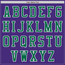 Load image into Gallery viewer, Custom Purple Kelly Green-White Authentic Baseball Jersey
