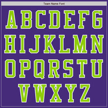 Load image into Gallery viewer, Custom Purple Neon Green-White Authentic Baseball Jersey
