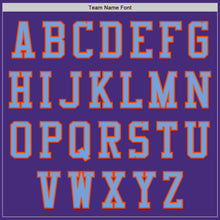 Load image into Gallery viewer, Custom Purple Electric Blue-Orange Authentic Baseball Jersey
