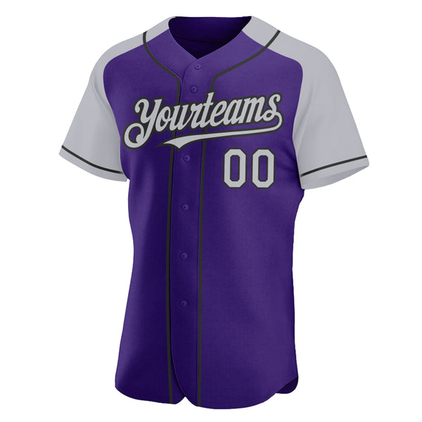 Custom Rockies Full Button Baseball Jerseys, Retro Purple