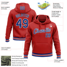 Load image into Gallery viewer, Custom Stitched Red Royal-White Sports Pullover Sweatshirt Hoodie
