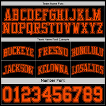 Load image into Gallery viewer, Custom Reversible Black Orange Double Side Authentic Basketball Jersey
