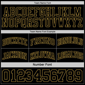 Custom Reversible Black Old Gold Double Side Authentic Basketball Jersey