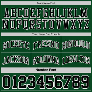 Custom Reversible Black Green-White Double Side Authentic Basketball Jersey