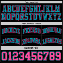 Load image into Gallery viewer, Custom Reversible Black Pink-Teal Double Side Authentic Basketball Jersey
