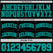 Load image into Gallery viewer, Custom Reversible Black Aqua Double Side Authentic Basketball Jersey
