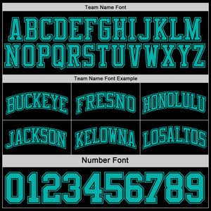 Custom Reversible Black Aqua Double Side Authentic Basketball Jersey