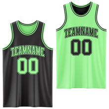 Load image into Gallery viewer, Custom Reversible Black Pea Green Double Side Authentic Basketball Jersey
