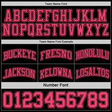 Load image into Gallery viewer, Custom Reversible Black Neon Pink Double Side Authentic Basketball Jersey
