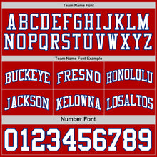 Load image into Gallery viewer, Custom Royal White-Red Reversible Double Side Basketball Jersey
