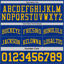 Load image into Gallery viewer, Custom Royal Gold-White Reversible Double Side Basketball Jersey
