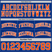 Load image into Gallery viewer, Custom Royal Orange-White Reversible Double Side Basketball Jersey
