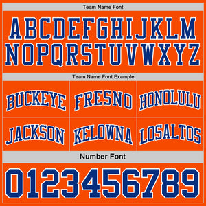 Custom Royal Orange-White Reversible Double Side Basketball Jersey