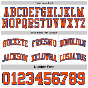 Custom Royal Orange-White Reversible Double Side Basketball Jersey