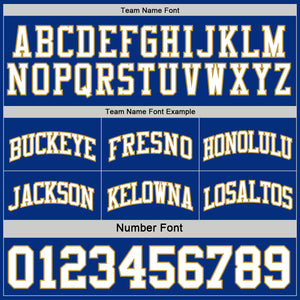 Custom Royal White-Old Gold Reversible Double Side Basketball Jersey