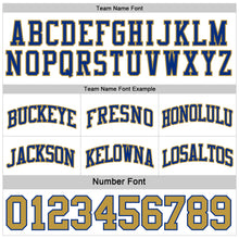 Load image into Gallery viewer, Custom Royal White-Old Gold Reversible Double Side Basketball Jersey
