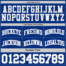 Load image into Gallery viewer, Custom Royal White-Gray Reversible Double Side Basketball Jersey
