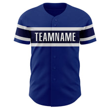 Load image into Gallery viewer, Custom Royal Navy-White Authentic Baseball Jersey
