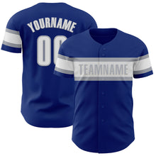 Load image into Gallery viewer, Custom Royal White-Gray Authentic Baseball Jersey
