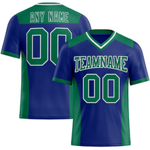 Load image into Gallery viewer, Custom Royal Kelly Green-White Mesh Authentic Football Jersey
